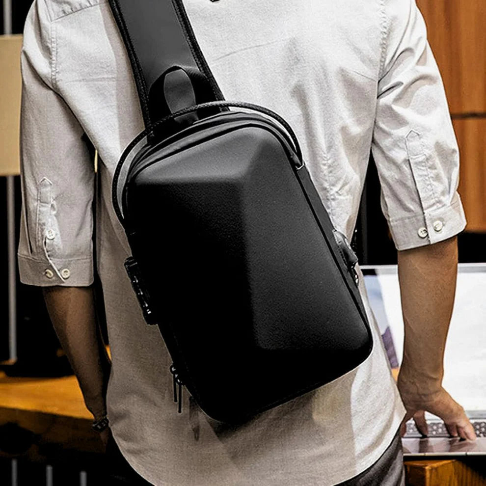 Coteci Shaped Shoulder Bag with Lock