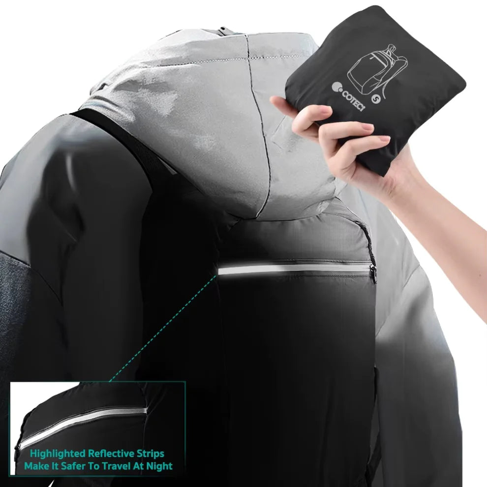 Coteci Foldable Luggage Backpack with Hat