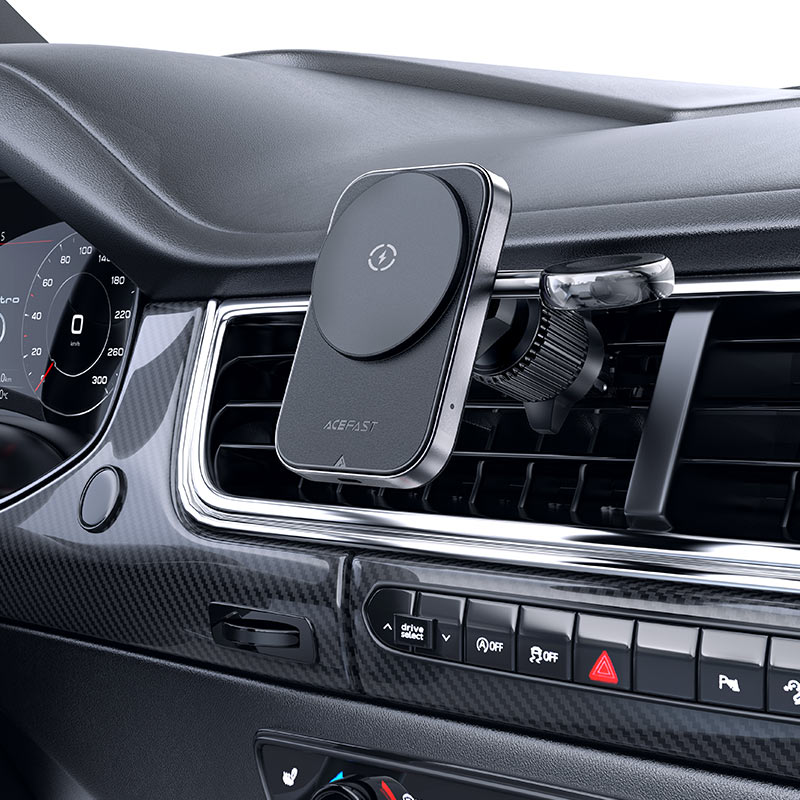 AceFast Magnetic Wireless Car Mount with Dual Charging| D18