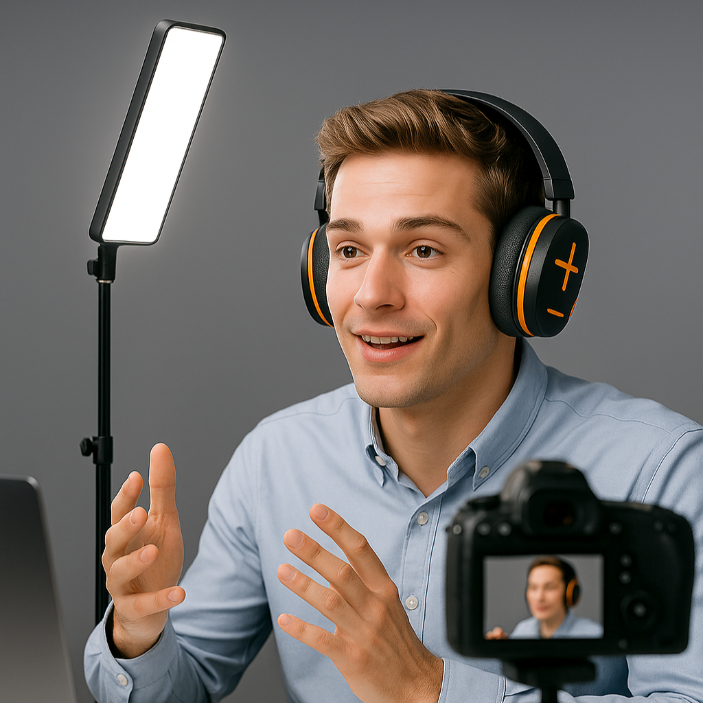 LED Video Light 16'' with Remote Control for Studio & Live Streaming