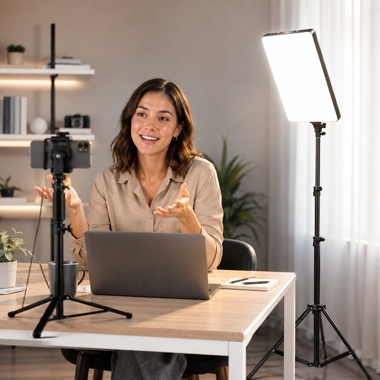 LED Video Light Panel with Remote and Tripod Stand