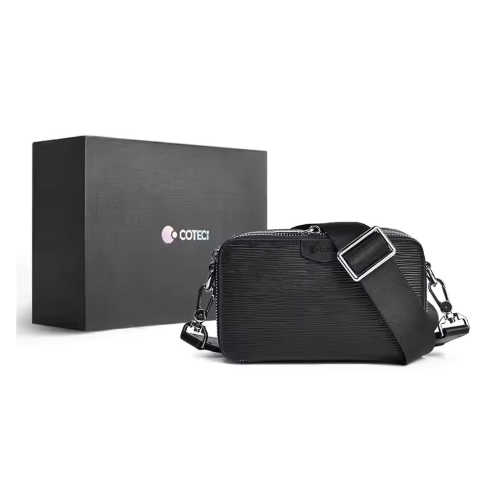 Coteci Luxury Genuine Leather Square Satchel Bag
