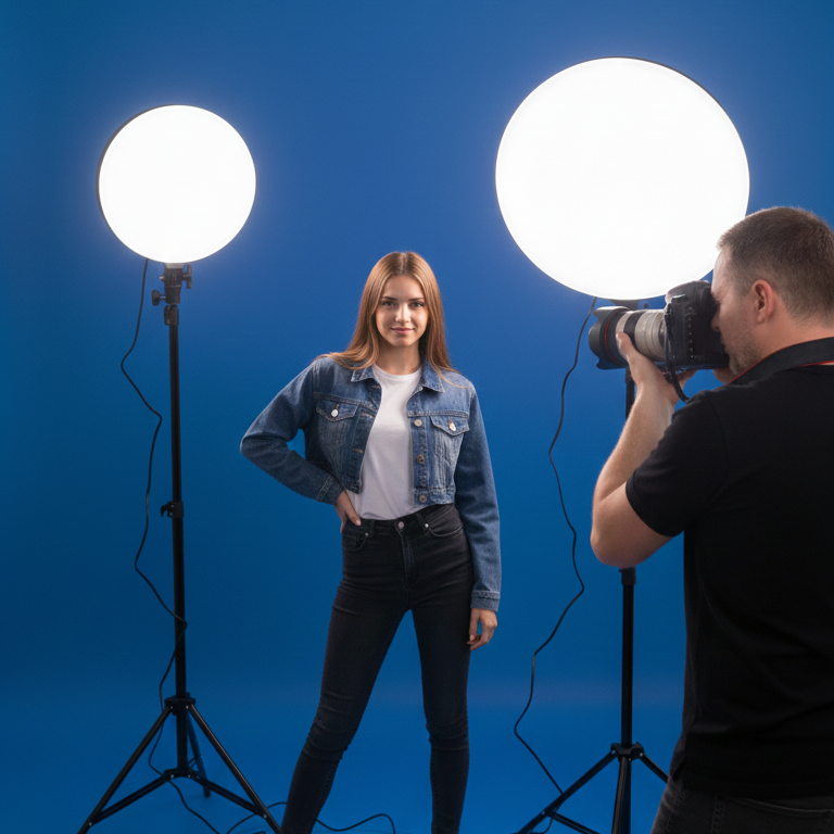 LED Round Panel Light with Remote Control Perfect for Photography, Beauty, and Office Lightingg