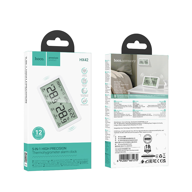 Hoco Smart Clock, Temperature and Humidity Monitor