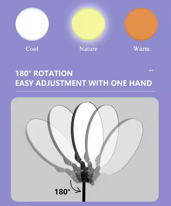 LED Round Panel Light with Remote Control Perfect for Photography, Beauty, and Office Lightingg