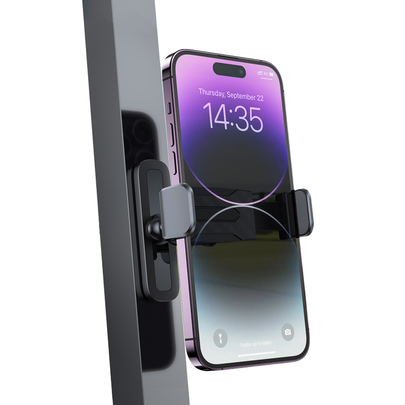 phone holder with strong magnet attached on steel