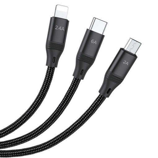 Hoco 3 in 1 Fast Charging Cable – U104