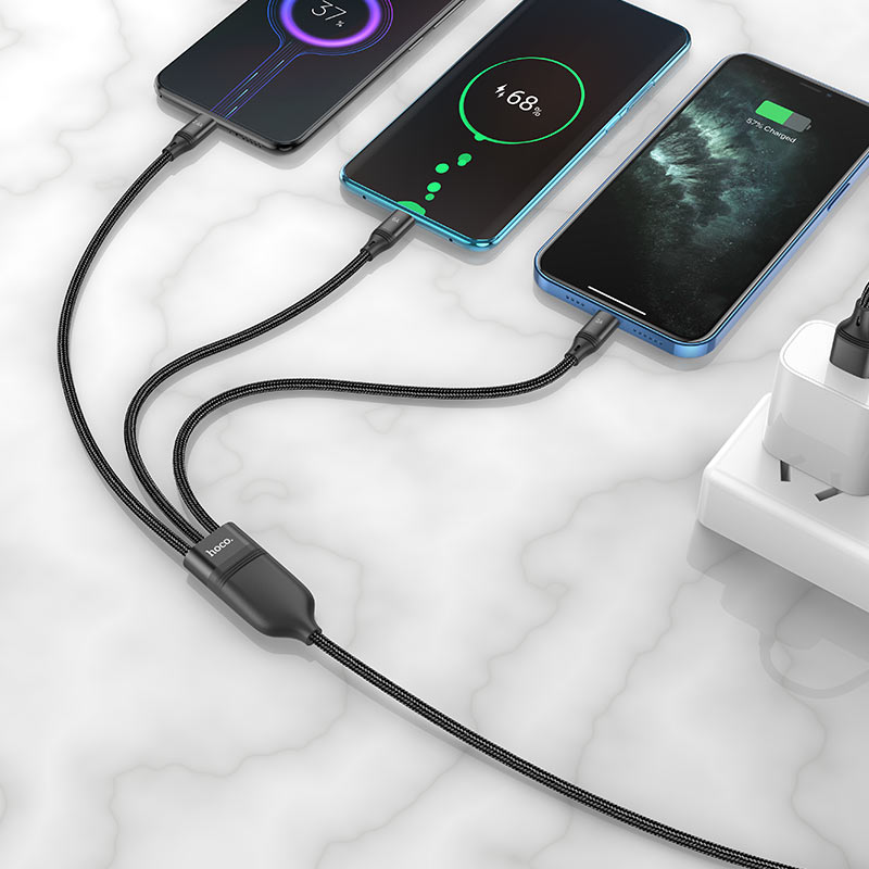 Hoco 3 in 1 Fast Charging Cable – U104