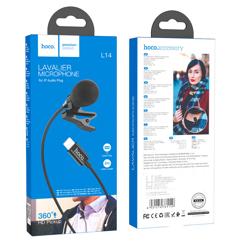 Hoco Lavalier Microphone for Lightning iPhone L14