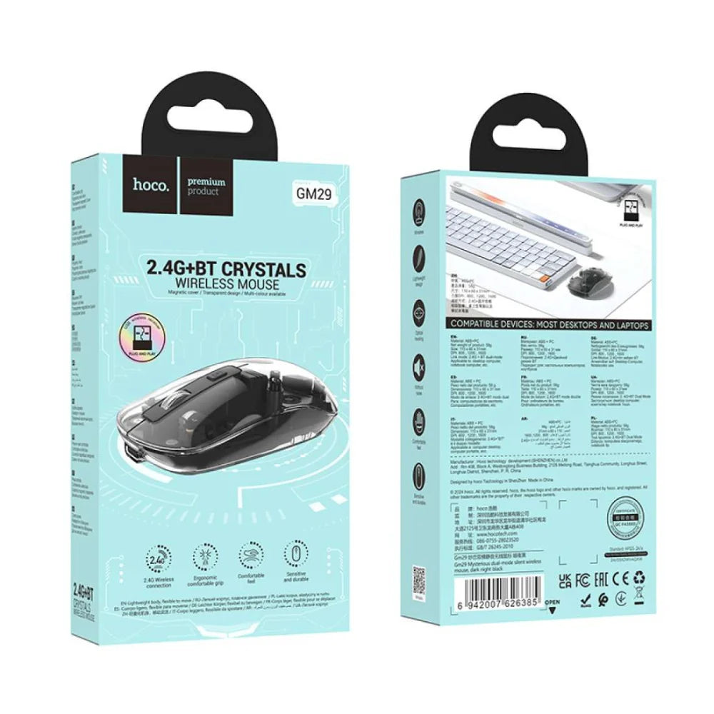 Hoco Wireless Mouse GM29 Crystals Dual Mode