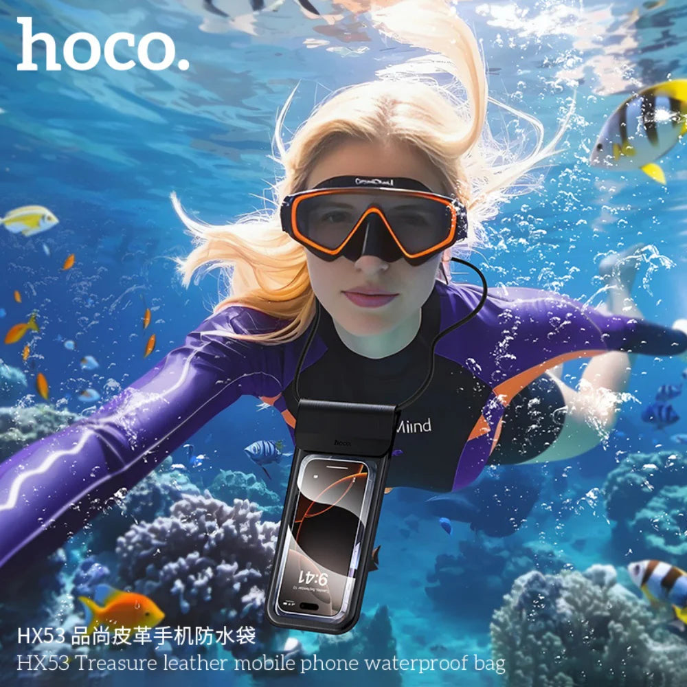 Hoco HX53 Touch Control Waterproof Mobile Leather Bag