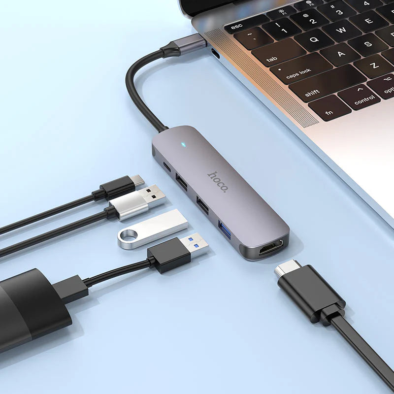 Hoco HB27 USB-C 5-in-1 Hub – 60W PD