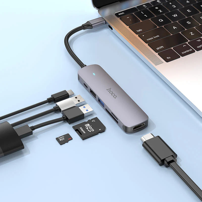 Hoco USB-C 6 IN 1 Hub 60W HB28