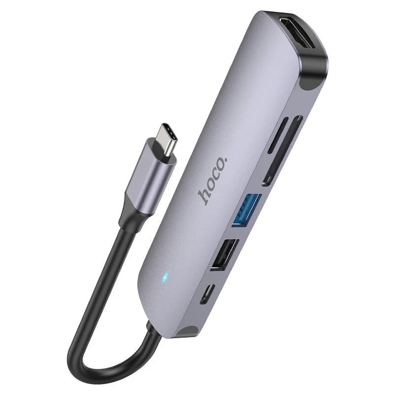 Hoco USB-C 6 IN 1 Hub 60W HB28