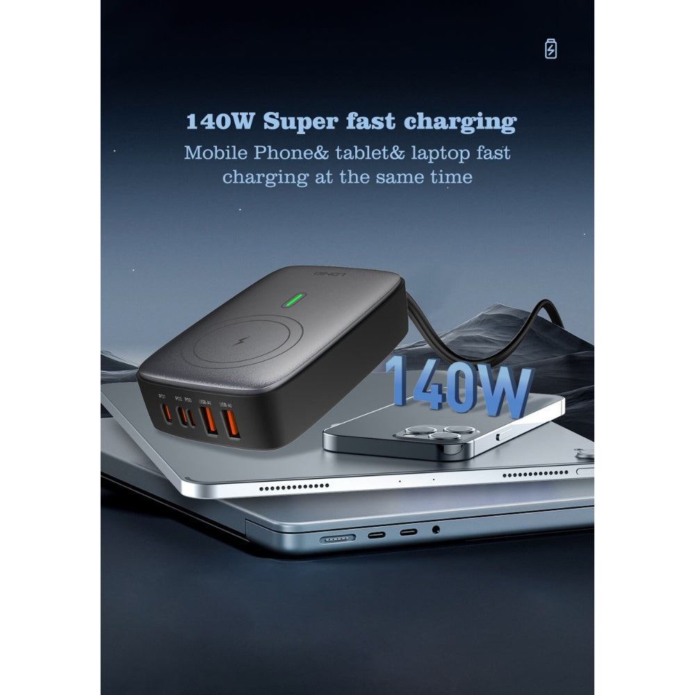 DNIO 140W Multiport Desktop Wireless Charger Q4010