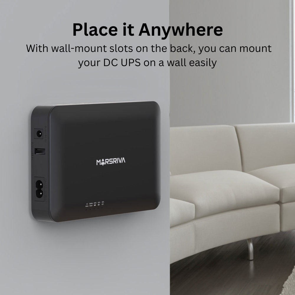 Marsriva KP2 Smart Mini DC UPS – 10000mAh | 18W