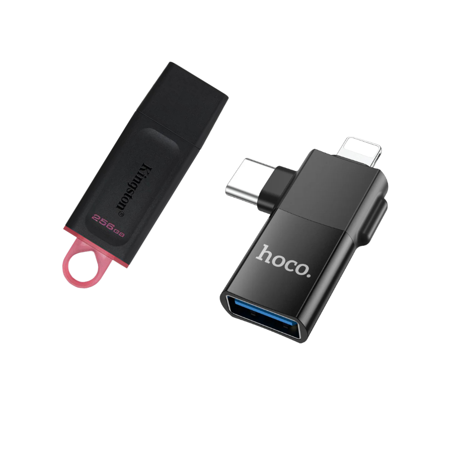 Hoco 2 in 1 USB Adapter for Phones