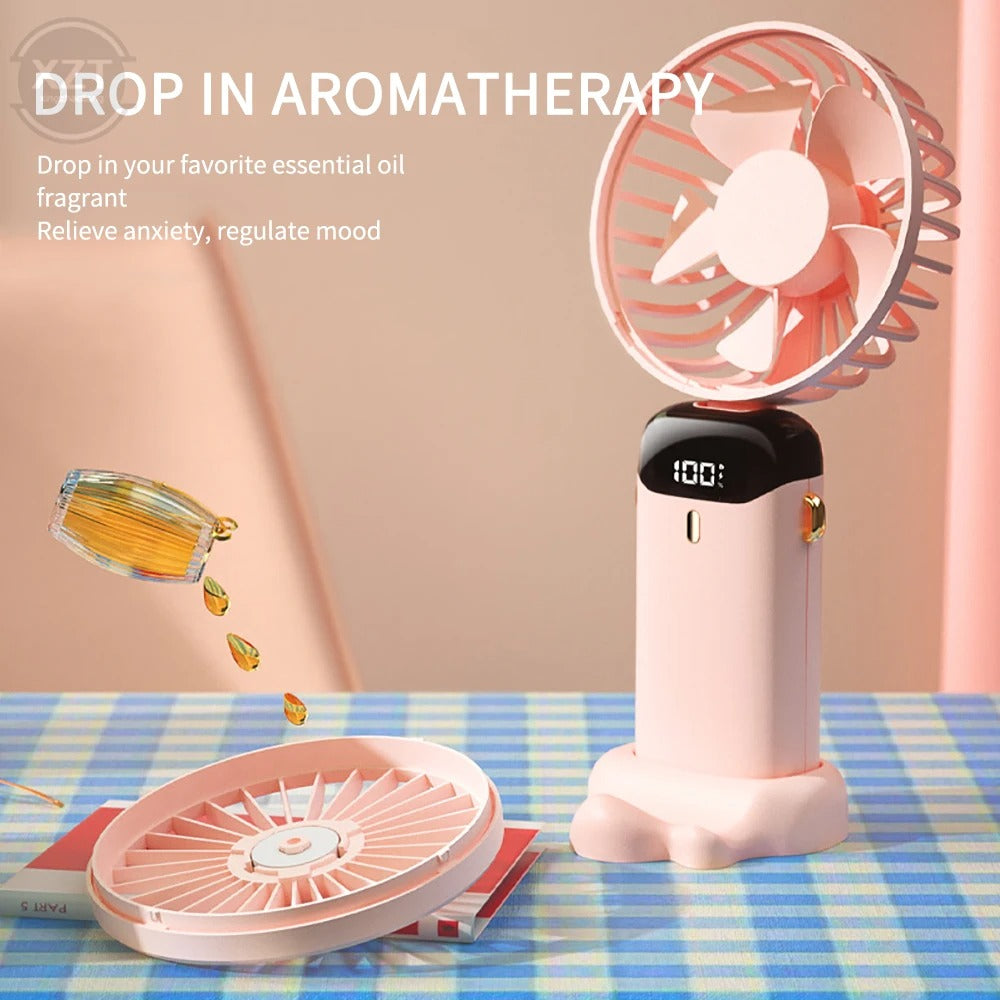 Portable Handheld & Neck Fan with LED Display