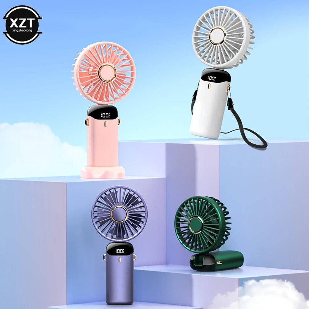 Portable Handheld & Neck Fan with LED Display