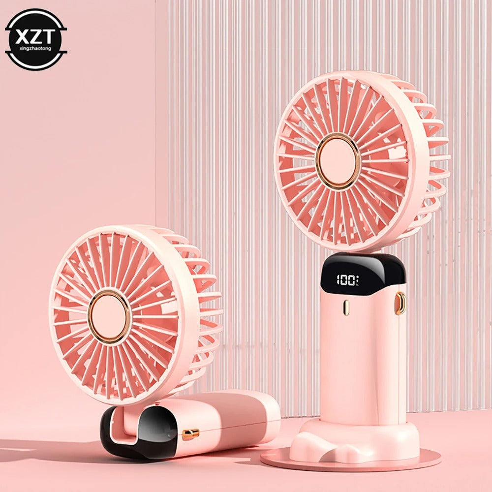 Portable Handheld & Neck Fan with LED Display